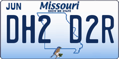 MO license plate DH2D2R