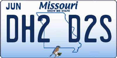 MO license plate DH2D2S