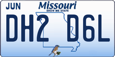 MO license plate DH2D6L