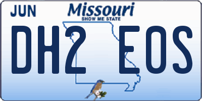 MO license plate DH2E0S