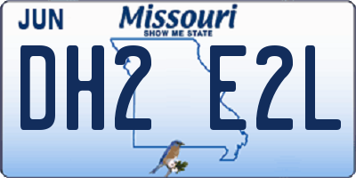 MO license plate DH2E2L