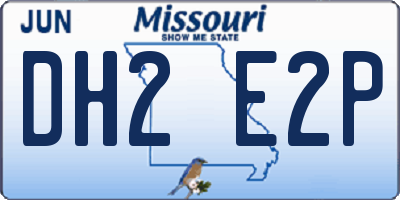 MO license plate DH2E2P