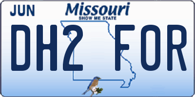 MO license plate DH2F0R