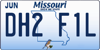 MO license plate DH2F1L