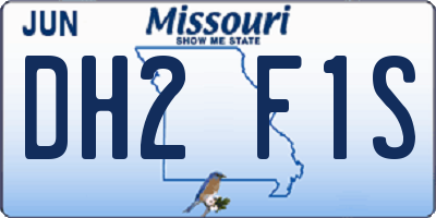 MO license plate DH2F1S