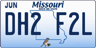 MO license plate DH2F2L