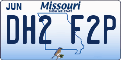 MO license plate DH2F2P
