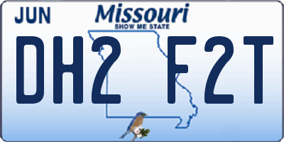 MO license plate DH2F2T