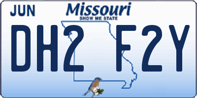 MO license plate DH2F2Y