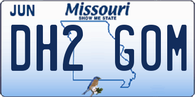 MO license plate DH2G0M