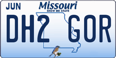 MO license plate DH2G0R