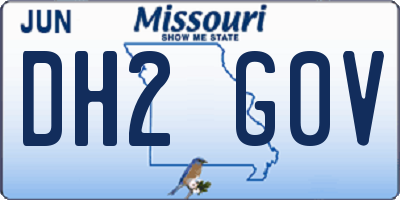 MO license plate DH2G0V