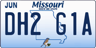 MO license plate DH2G1A