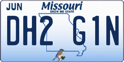 MO license plate DH2G1N