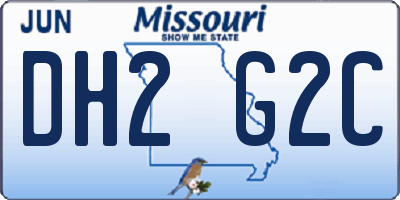 MO license plate DH2G2C