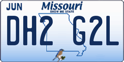 MO license plate DH2G2L
