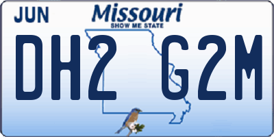 MO license plate DH2G2M