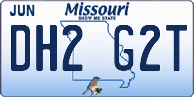 MO license plate DH2G2T