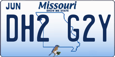 MO license plate DH2G2Y