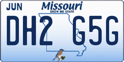 MO license plate DH2G5G