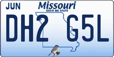 MO license plate DH2G5L