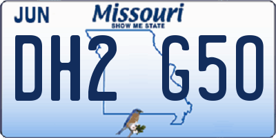 MO license plate DH2G5O