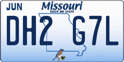 MO license plate DH2G7L