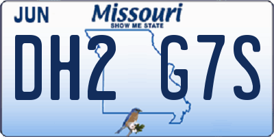 MO license plate DH2G7S