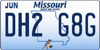 MO license plate DH2G8G