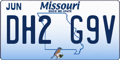 MO license plate DH2G9V