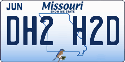 MO license plate DH2H2D