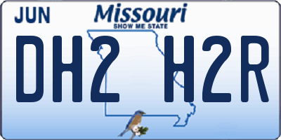 MO license plate DH2H2R