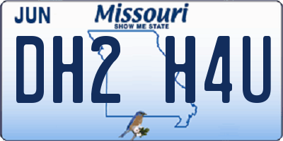 MO license plate DH2H4U