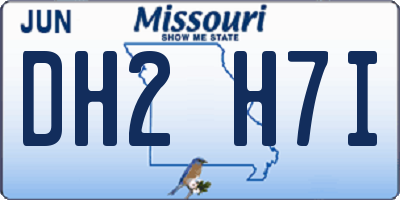 MO license plate DH2H7I