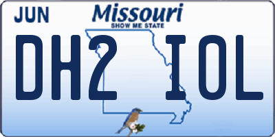 MO license plate DH2I0L
