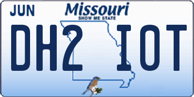 MO license plate DH2I0T