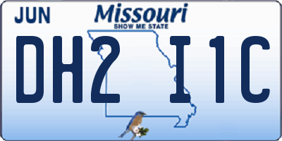 MO license plate DH2I1C