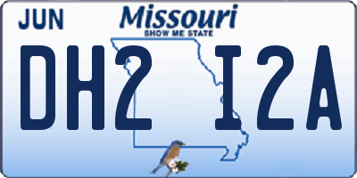 MO license plate DH2I2A