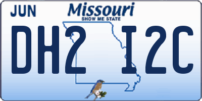 MO license plate DH2I2C