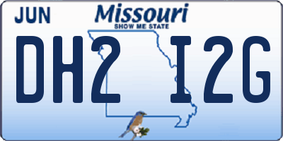MO license plate DH2I2G