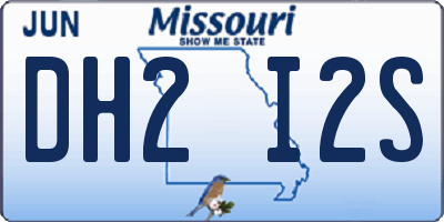 MO license plate DH2I2S