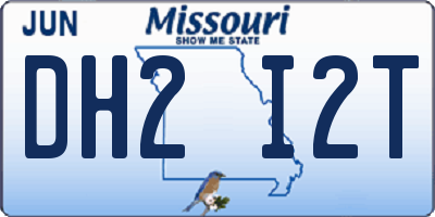 MO license plate DH2I2T