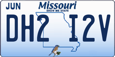 MO license plate DH2I2V