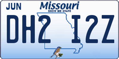 MO license plate DH2I2Z