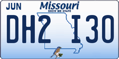 MO license plate DH2I3O