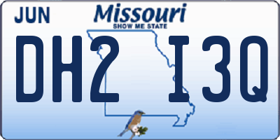 MO license plate DH2I3Q
