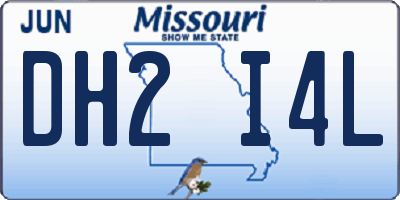 MO license plate DH2I4L