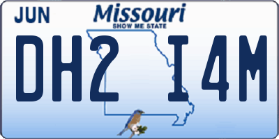 MO license plate DH2I4M
