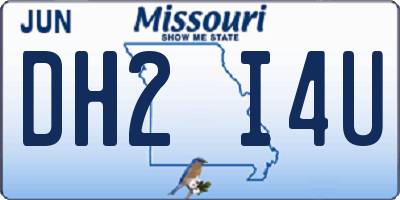 MO license plate DH2I4U
