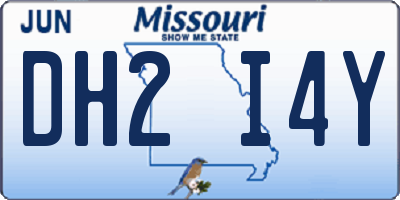 MO license plate DH2I4Y